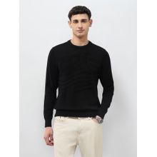 U.S. Polo Assn. Denim Co. Men Black Textured Sweater