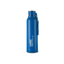CELLO Puro Steel-X Benz 900 Water Bottle with Inner Steel and Outer Plastic, 730 Ml, Blue