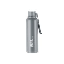 CELLO Puro Steel-X Benz 900 Water Bottle with Inner Steel and Outer Plastic, 730 Ml, Grey