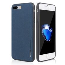 Memumi Magnific Series Canvas Back Cover for Apple iPhone 7 Plus/8 Plus, Shockproof - Blue (5.5")