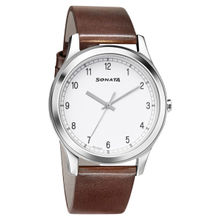 Sonata Core NP7135SL03 White Dial Analog watch for Men