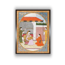Indian Classic Art Art A Pensive Nayika with Her Sakhi
