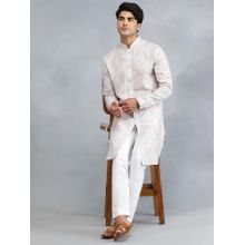 THE KURTA COMPANY Multi-Color Cotton Blend Printed Kurta