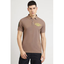 Reebok Brown Solid Polo T-Shirt
