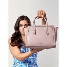 Accessorize London Womens Faux Leather Pink Artisan Handheld Satchel Bag