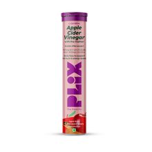 Plix ACV Apple Cider Vinegar L-carnitine Effervescent Tablets Convert Fat Into Energy Vit B6 & B12