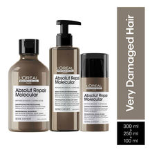 L'Oreal Professionnel Absolut Repair Molecular Shampoo, Rinse-Off Serum & Leave-In Mask Damaged Hair