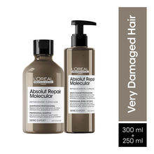 L'Oreal Professionnel Absolut Repair Molecular Shampoo & Rinse-Off Serum For Damaged Hair