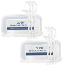 GUBB Dental Floss With Handle - 24 Picks Each (Pack Of 2)