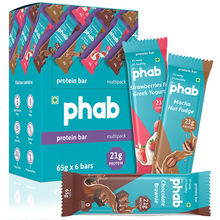 Phab Variety Pack 21g Protein Bars (Pack of 6)