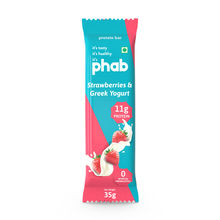 Phab Strawberries & Greek Yogurt 11g Protein Bars (Pack of 6)