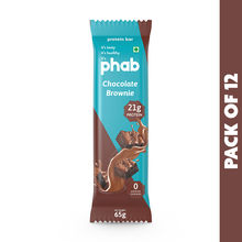 Phab Chocolate Brownie 21g Protein Bars (Pack of 12)