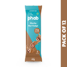 Phab Mocha Nut Fudge 21g Protein Bars (Pack of 12)
