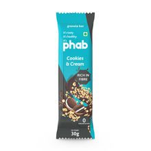 Phab Cookies & Cream Granola Bars (Pack of 12)