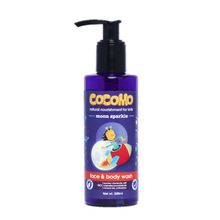 Cocomo Natural Aloe Vera&Coconut Oil Kids Face & Body Wash, Floral Fragrance - Moon Sparkle (Age 4+)