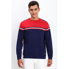 Allen Solly Men Purple Crew Neck Full Sleeves Casual Sweatshirt