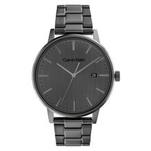 Calvin Klein Linked Bracelet For Him Quartz Grey Round Dial Mens Watch - 25200054