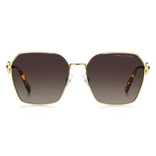 Marc Jacobs Women Brown Shaded Lens Gold Square Sunglasses with UV Protection (58)