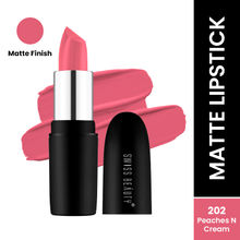 Swiss Beauty Pure Matte Lipstick , Non-Drying, Smooth Glide, Long Lasting - 202 Peaches N Cream