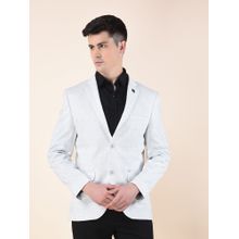 Cantabil Men White Premium Regular Fit Notched Collar Casual Blazer