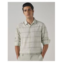 Mufti Sage Green Checks Shirt