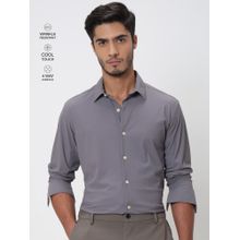 Mufti Muted Solid Slate Grey Shirt