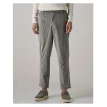 Mufti Muted Grey Textured Pant