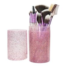 Beautiliss Glitter Dust Makeup Brush Set With Shimmer Storage Case - 12 Pcs