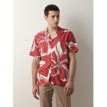 Selected Red Floral Short Sleeves Shirt