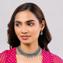 Azai by Nykaa Fashion Silver Oxidised Jewellery (Set of 2)