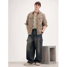 WROGN Comfort Fit Double Pocket Shirt - Khaki