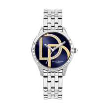 Daisy Dixon Silver Belt Midnight Blue Sunray Stone Dial Analogue Watch for Women-DD105SM (Medium)