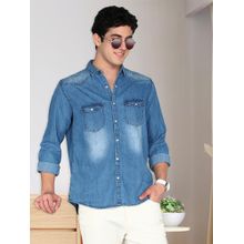 KUONS AVENUE Men Denim Casual Shirt