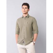 U.S. Polo Assn. Denim Co. Men Olive Solid Casual Shirt