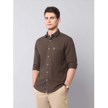 U.S. Polo Assn. Denim Co. Men Brown Solid Casual Shirt