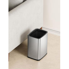 OBSESSIONS Silver Fingerprint Resistant Square Open Bin