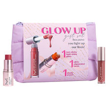 House of Makeup Glow Up Gift Set (Blush + Gloss + Pouch) - For Medium Skin Tone