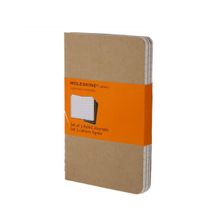 MOLESKINE Cahier Journal Ruled Large Pack Of 3 Craft Brown