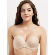 Wacoal Basic Mold Padded Wired Half Cup Strapless T-Shirt Bra - Beige