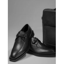 Rare Rabbit Kai Black Genuine Formal Monk Straps
