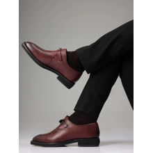 Rare Rabbit Kai Maroon Genuine Formal Monk Straps