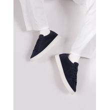Rare Rabbit Skin Navy Blue Suede Leather Sneaker