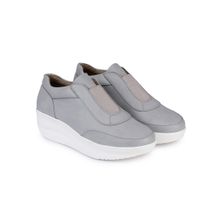 VALIOSAA Grey Solid-Plain Sneakers