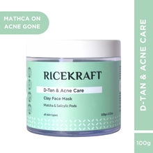 Ricekraft D-Tan & Acne Care Matcha Clay Face Mask With Rice & Salicylic Acid Pods