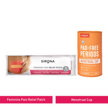 Sirona Fda Approved Menstrual Cup Medium with Sirona Period Pain Relief Patch 5 Patches