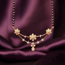Palmonas Floral Elegance Mangalsutra 18K Gold Vermeil