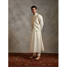 Abhishti Banarasi Zari Jacket Ivory