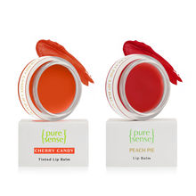 PureSense Lip Balm Combo - Cherry Candy Tinted + Peach Pie