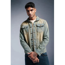 FREAKINS Retro Royal Blue Mens Denim Trucker Jacket