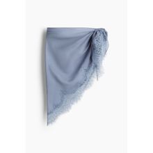 H&M Women Blue Lace-Trimmed Triangle Scarf